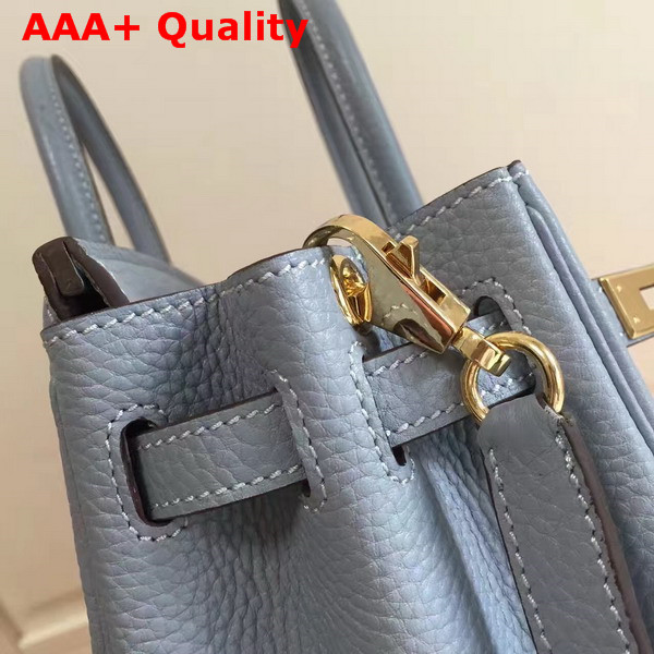 Hermes Birkin 25 with Shoulder Strap Light Blue Togo Leather Replica