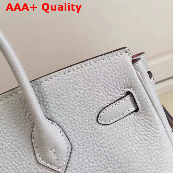 Hermes Birkin 25 with Shoulder Strap Light Grey Togo Leather Replica