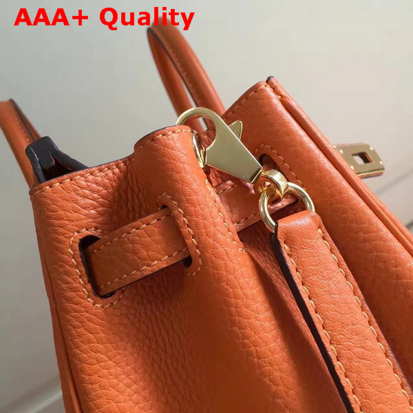 Hermes Birkin 25 with Shoulder Strap Orange Togo Leather Replica