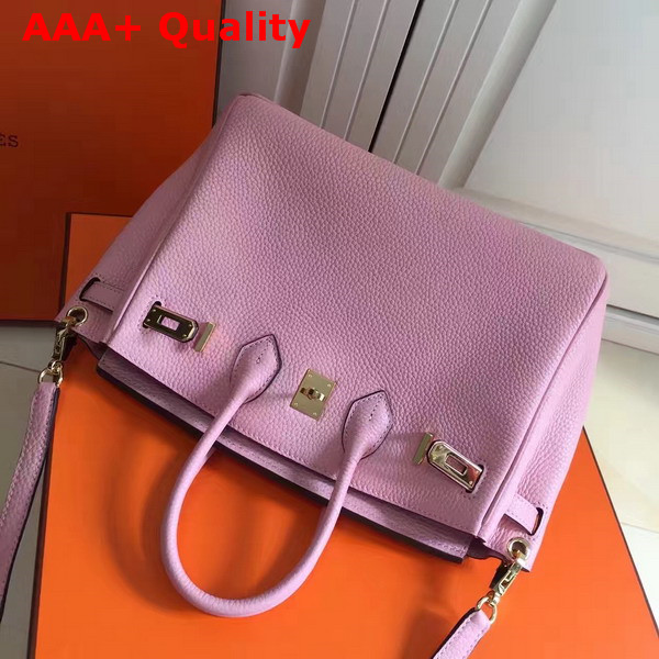 Hermes Birkin 25 with Shoulder Strap Pink Togo Leather Replica