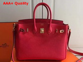 Hermes Birkin 25 with Shoulder Strap Red Togo Leather Replica