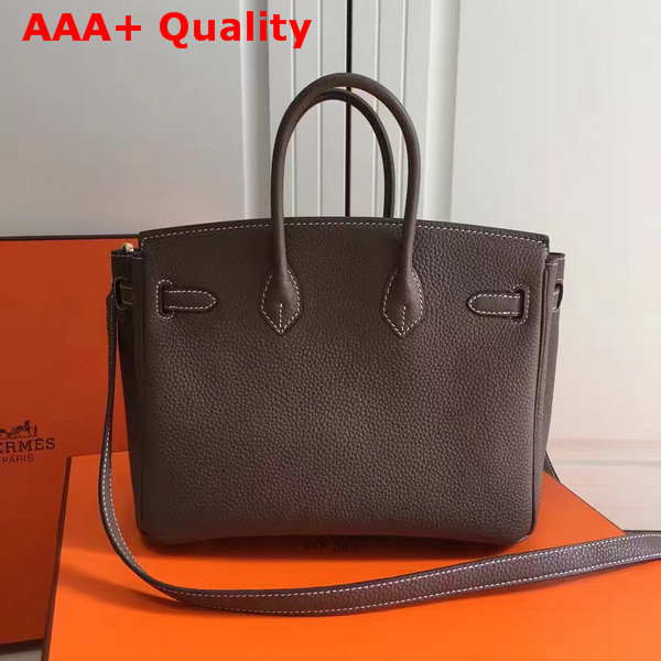 Hermes Birkin 25 with Shoulder Strap Taupe Togo Leather Replica