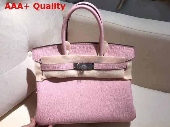 Hermes Birkin 30 Bag Pink Togo Calfskin Hand Stitching Replica