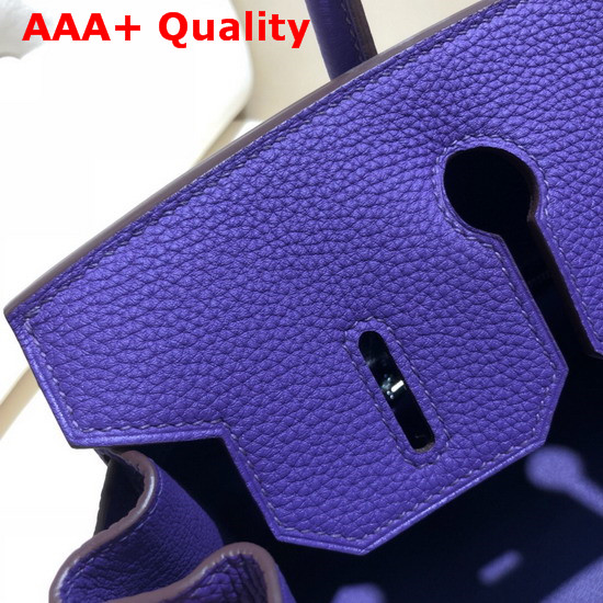 Hermes Birkin 30 Bag in Purple Togo Calfskin Hand Stitching Replica