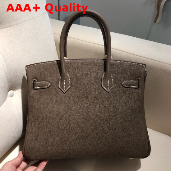 Hermes Birkin 30 Bag in Taupe Togo Calfskin Hand Stitching Replica