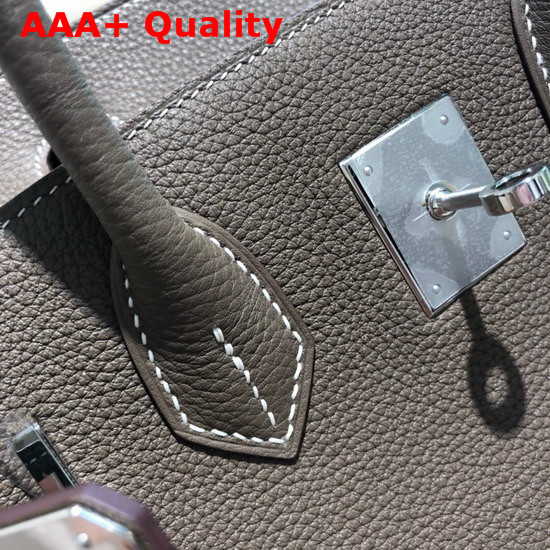 Hermes Birkin 30 Bag in Taupe Togo Calfskin Hand Stitching Replica