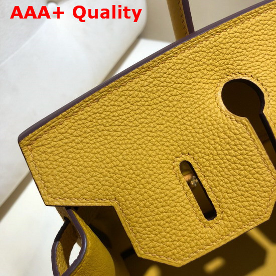 Hermes Birkin 30 Bag in Yellow Togo Calfskin Hand Stitching Replica