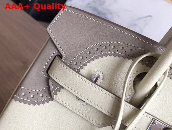 Hermes Birkin 30 Beige and Gray Swift Calfskin Replica