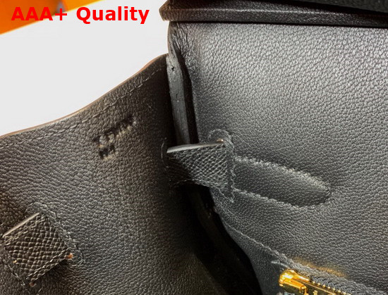 Hermes Birkin 30 Black Epsom Calfskin Replica