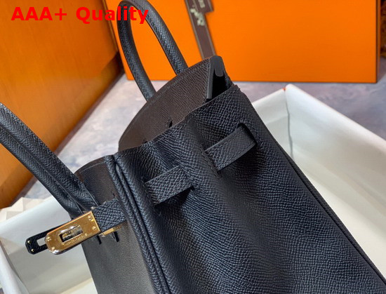 Hermes Birkin 30 Black Epsom Calfskin Replica