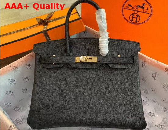 Hermes Birkin 30 Black Togo Calfskin Replica