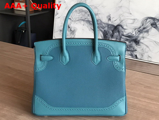 Hermes Birkin 30 Blue Togo Calfskin and Lace Swift Calfskin Replica