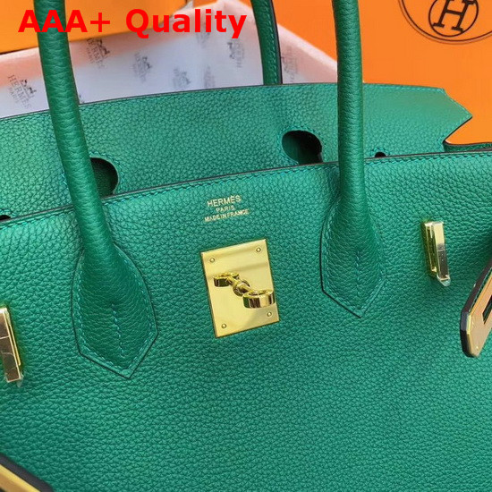 Hermes Birkin 30 Dark Green Togo Calfskin Replica