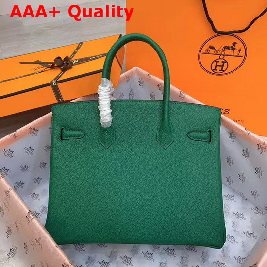 Hermes Birkin 30 Dark Green Togo Calfskin Replica