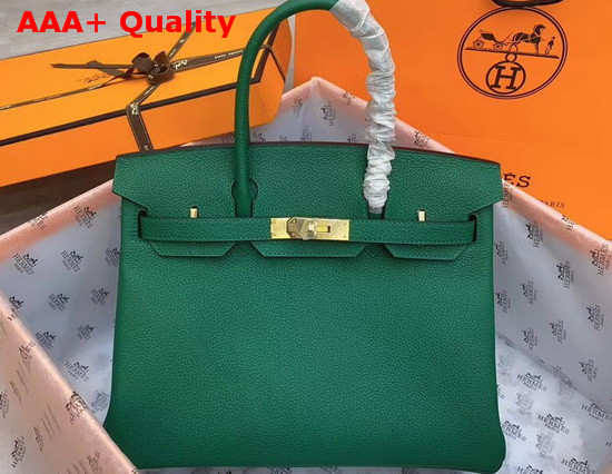 Hermes Birkin 30 Dark Green Togo Calfskin Replica