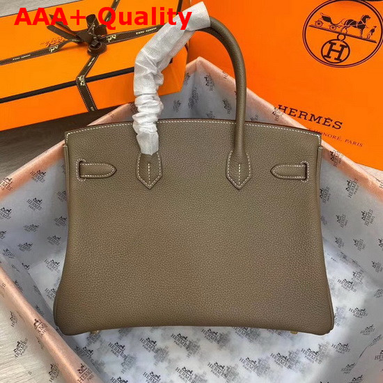 Hermes Birkin 30 Elephant Grey Togo Calfskin Replica