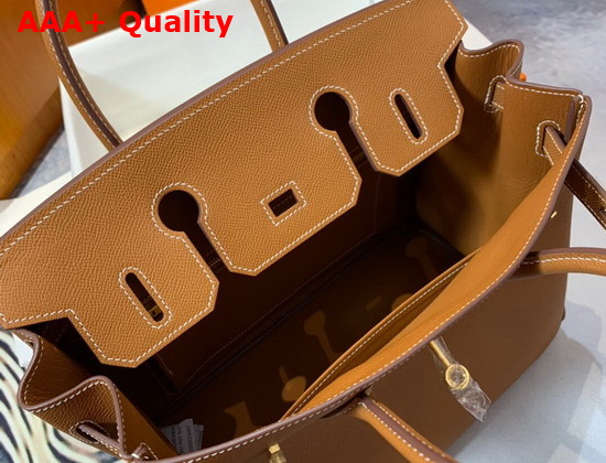 Hermes Birkin 30 Gold Epsom Calfskin Replica