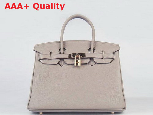 Hermes Birkin 30 in Grey Leather Replica