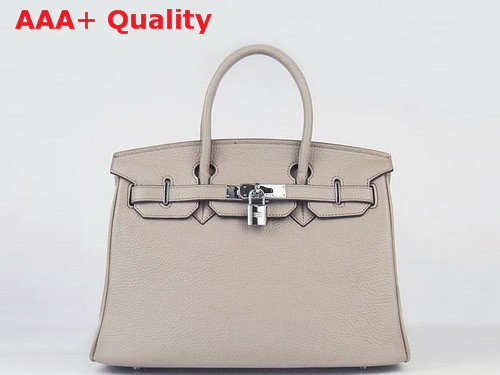 Hermes Birkin 30 Grey Real Leather Replica