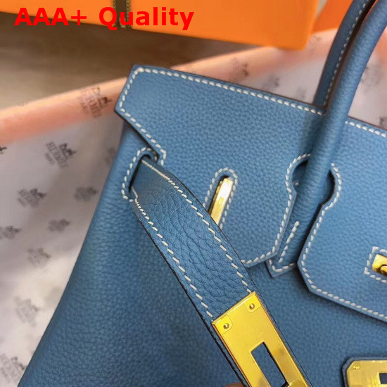 Hermes Birkin 30 Mid Blue Togo Calfskin Replica