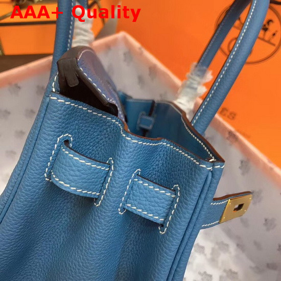 Hermes Birkin 30 Mid Blue Togo Calfskin Replica