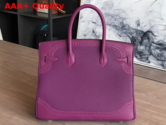 Hermes Birkin 30 Purple Togo Calfskin and Lace Swift Calfskin Replica