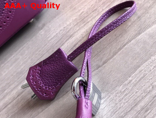 Hermes Birkin 30 Purple Togo Calfskin and Lace Swift Calfskin Replica