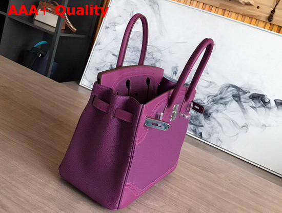 Hermes Birkin 30 Purple Togo Calfskin and Lace Swift Calfskin Replica