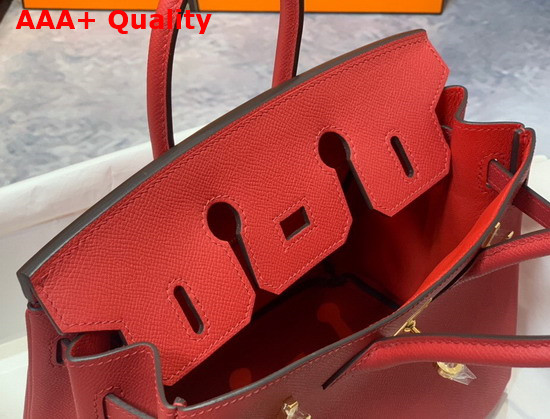 Hermes Birkin 30 Red Epsom Calfskin Replica