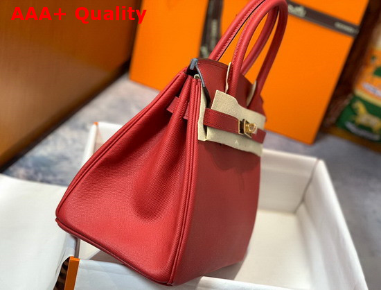 Hermes Birkin 30 Red Epsom Calfskin Replica