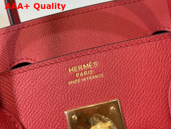 Hermes Birkin 30 Red Epsom Calfskin Replica