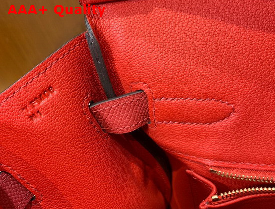 Hermes Birkin 30 Red Epsom Calfskin Replica