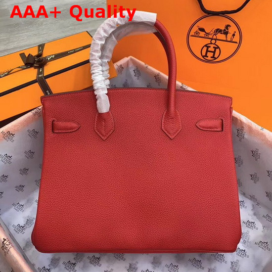 Hermes Birkin 30 Red Togo Calfskin Replica