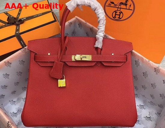 Hermes Birkin 30 Red Togo Calfskin Replica