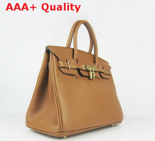 Hermes Fake Hermes Birkin 30 in Tan Leather with Gold Hardware Replica