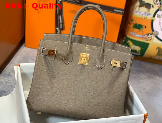 Hermes Birkin 30 Taupe Epsom Calfskin Replica