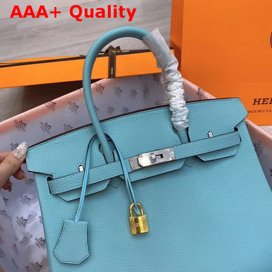 Hermes Birkin 30 Turquoise Togo Calfskin Replica