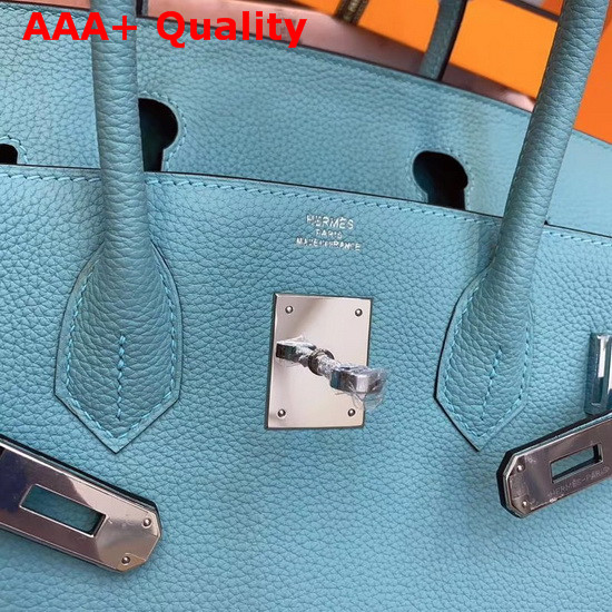 Hermes Birkin 30 Turquoise Togo Calfskin Replica