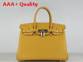 Hermes Fake Hermes Birkin 30 Yellow Togo Leather Silver Hardware Replica