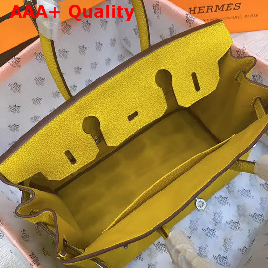 Hermes Birkin 30 Yellow Togo Calfskin Replica