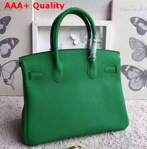 Hermes Birkin 30 in Green Togo Leather with Gold Hardware Replica