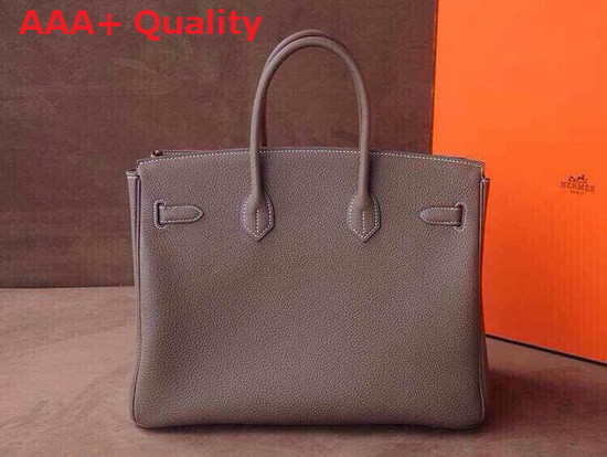 Hermes Birkin 30 in Grey Togo Leather Replica