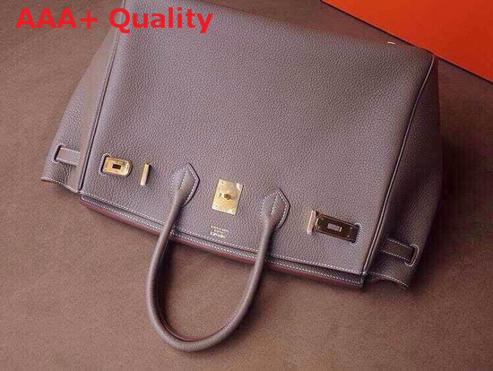 Hermes Birkin 30 in Grey Togo Leather Replica