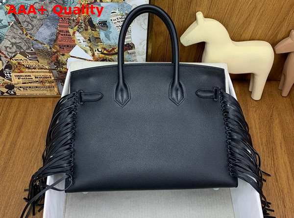 Hermes Birkin 30cm Sellier Anate Black Evergrain Leather Replica