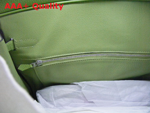 Hermes Birkin 35 Apple Green Togo Leather With Silver Replica