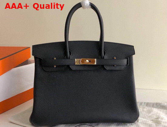 Hermes Birkin 35 Black Togo Calfskin Hand Stitching Replica