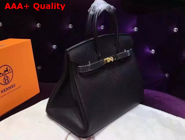 Hermes Birkin 35 Black Togo Leather Gold Hardware Replica