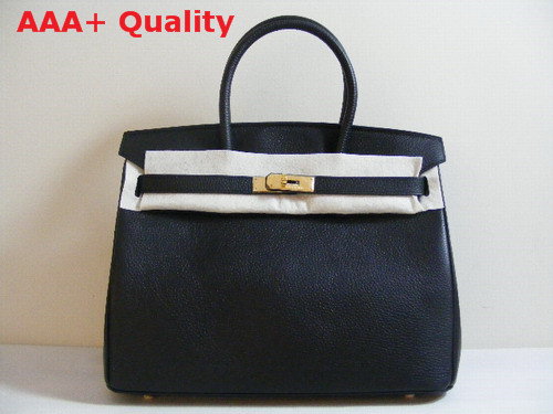 Hermes Birkin 35 in Black Togo Leather Replica