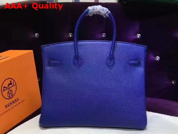 Hermes Birkin 35 Blue Togo Leather Gold Hardware Replica