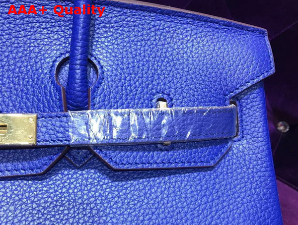 Hermes Birkin 35 Blue Togo Leather Gold Hardware Replica